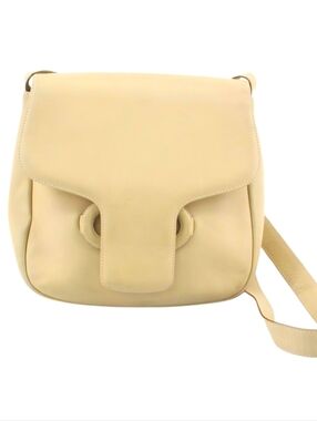 Salvatore Ferragamo Beige Leather Crossbody Shoulder Bag